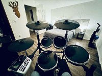 Alesis DM8 Pro kit in the live room of Whitetail Ranch studio